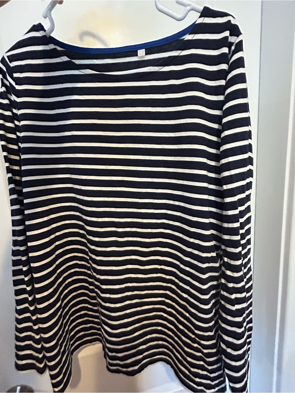 Boden - Navy and White Striped Long Sleeve Top